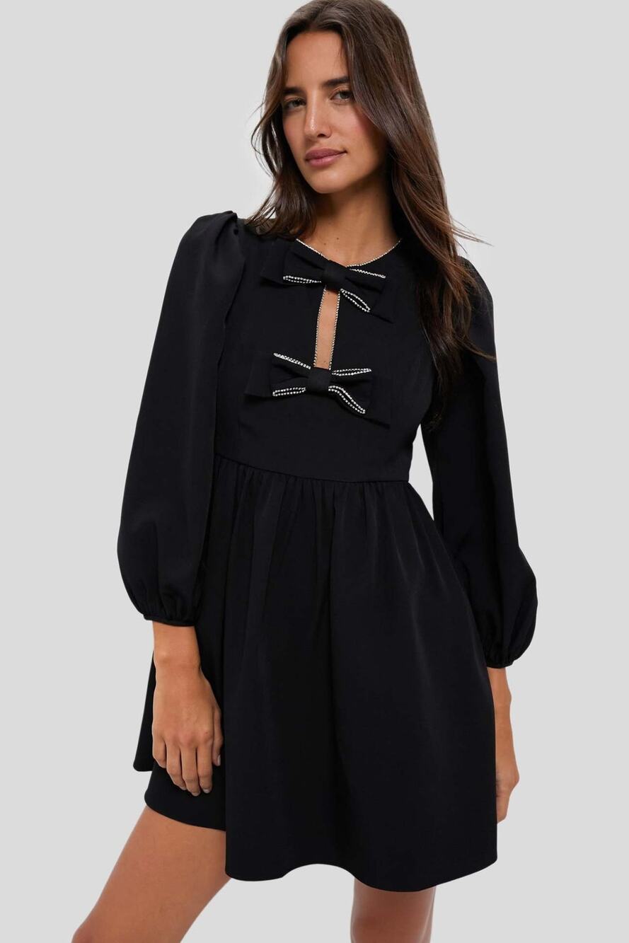 HYACINTH HOUSE Embellished Bow Blair Mini Dress Size L NWT